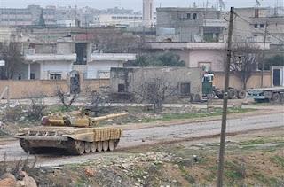 Carro de combate en Homs, Siria