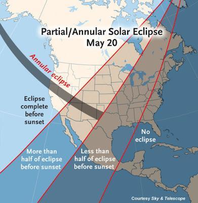 Eclipse anular de Sol ésta tarde, visible zona del Pacífico