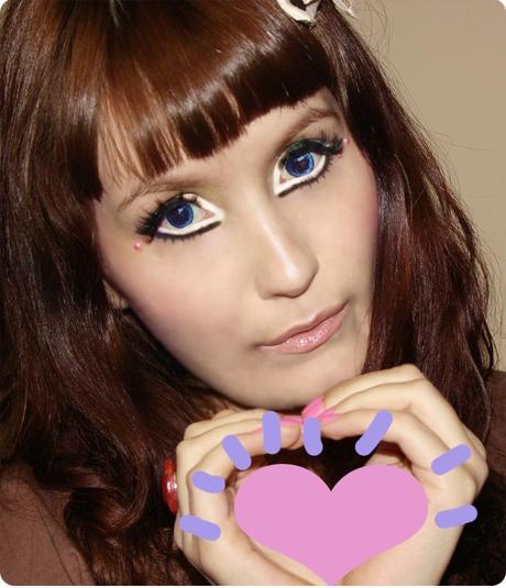 Makeup look de inspiración Gyaru