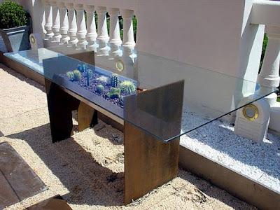 Mesa de jardín para un ambiente moderno
