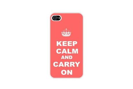 keep calm and carry on funda para movil roja