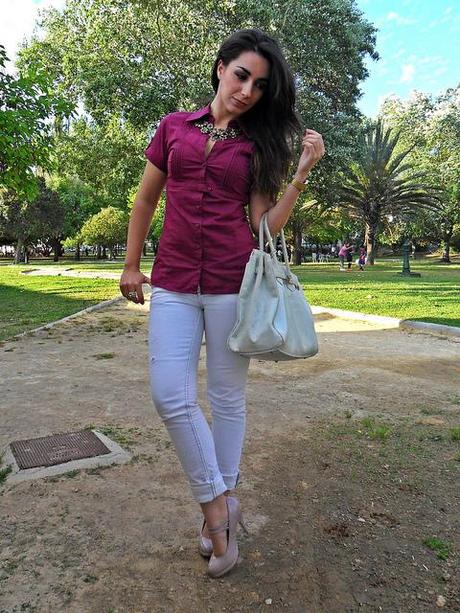 Look of the day: Simple & Comfortable Purpleshirt_lovelystyle4