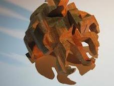 Tres esculturas una. Todo depende ángulo mire