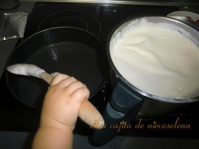 Tarta de queso y fresas