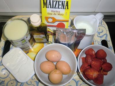 Tarta de queso y fresas