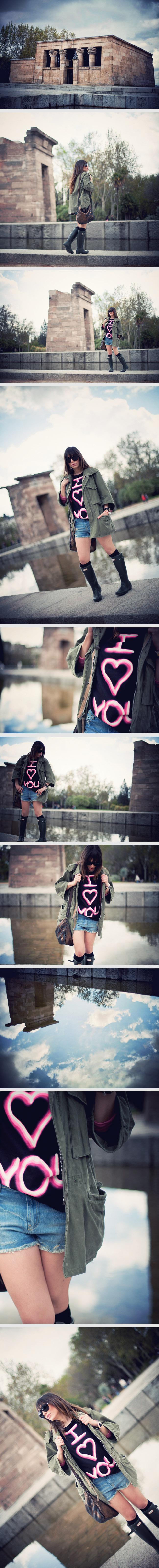 hunter style (II)... shorts & message tshirt