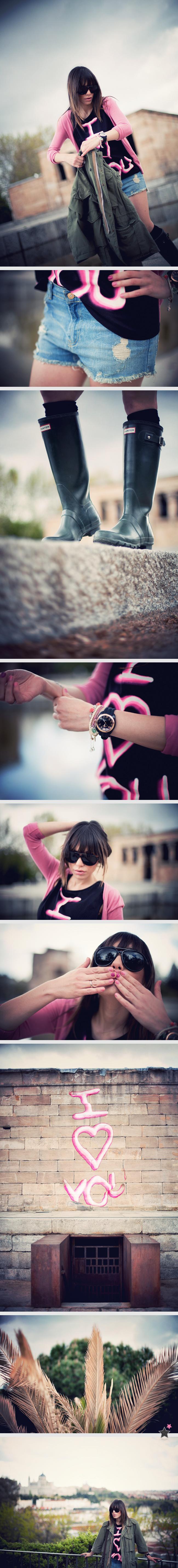 hunter style (II)... shorts & message tshirt