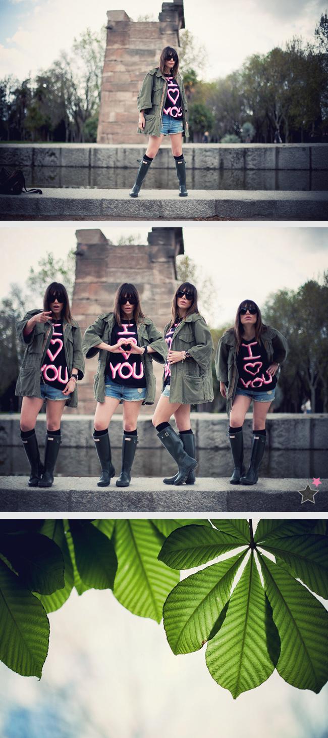 hunter style (II)... shorts & message tshirt