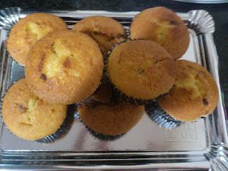 Magdalenas de naranja con nuttela y leche consensada