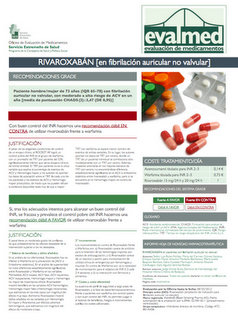 Ribaroxabán en fibrilación auricular no valvular