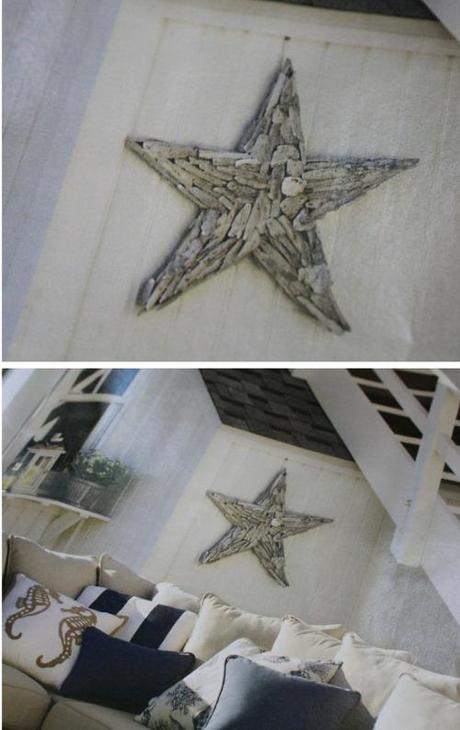 Adorno de estrella hecho con trozos de madera Decora y crea con trozos de madera