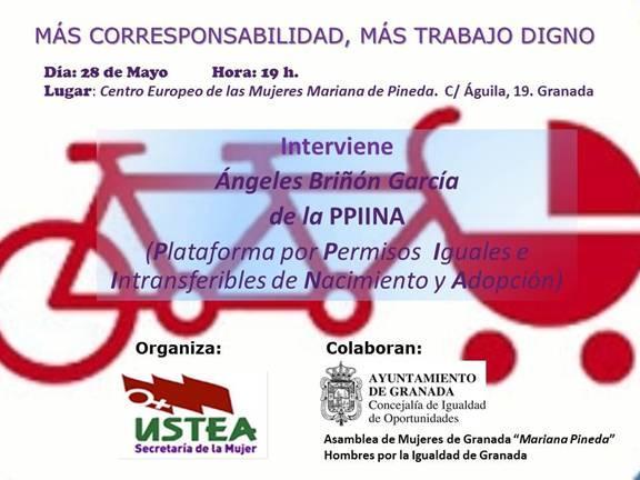Conferencia Más corresponsabilidad, más trabajo digno en Granada el 28 de mayo de 2012