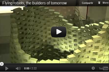robot volador Técnicas robóticas en la colocación de ladrillo