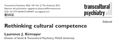 Repensando la competencia cultural (en Psiquiatría) - Laurence J. Kirmayer