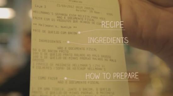 Hellmann's imprime recetas en los tickets según los productos de tu carrito