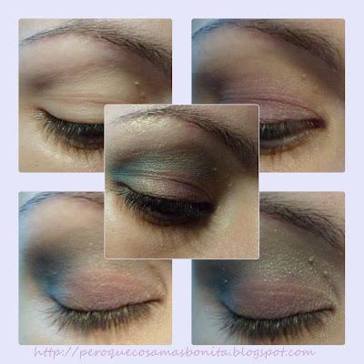 Maquillaje: Rosa + verde + salmón + vainilla