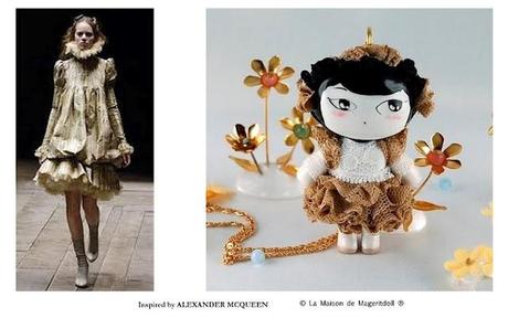 Alexander McQueen inspiration by La Maison de Mageritdoll