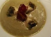 Crema alcachofas naturales ribera queso idiazabal virutas jamón