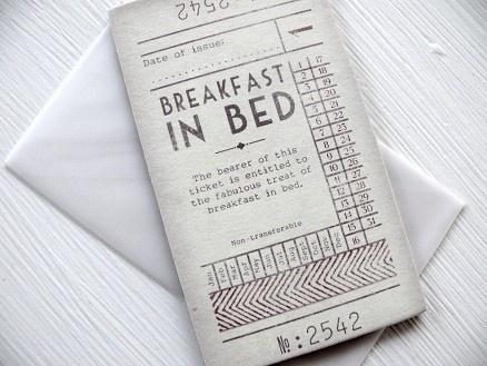 Relaxing day: Breakfast in bed by the good food company