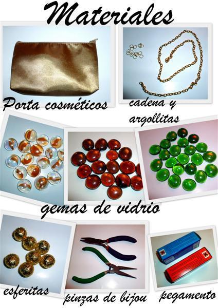 DIY - Clutch dorado con gemas de vidrio