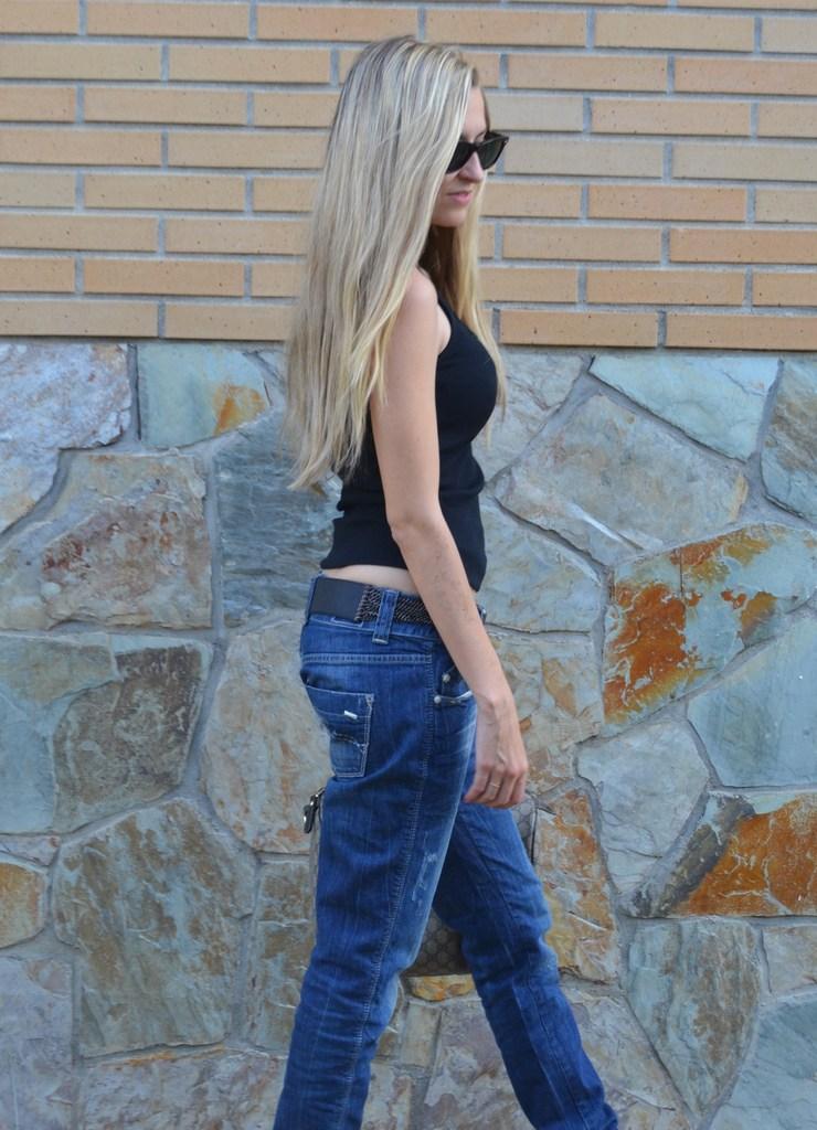 Boyfriend jeans and heels