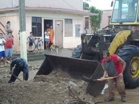 Provincia cubana de Sancti Spíritus después de intensas lluvias