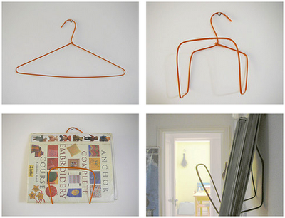 revistero hecho con una percha