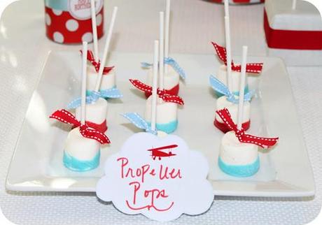 Mesas de dulces: piruletas de nubes