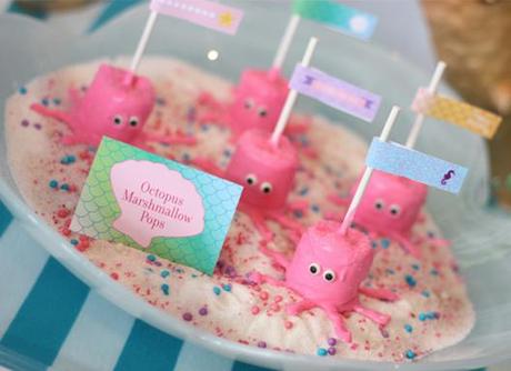 Mesas de dulces: piruletas de nubes