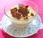 Mousse mango nueces caramelizadas
