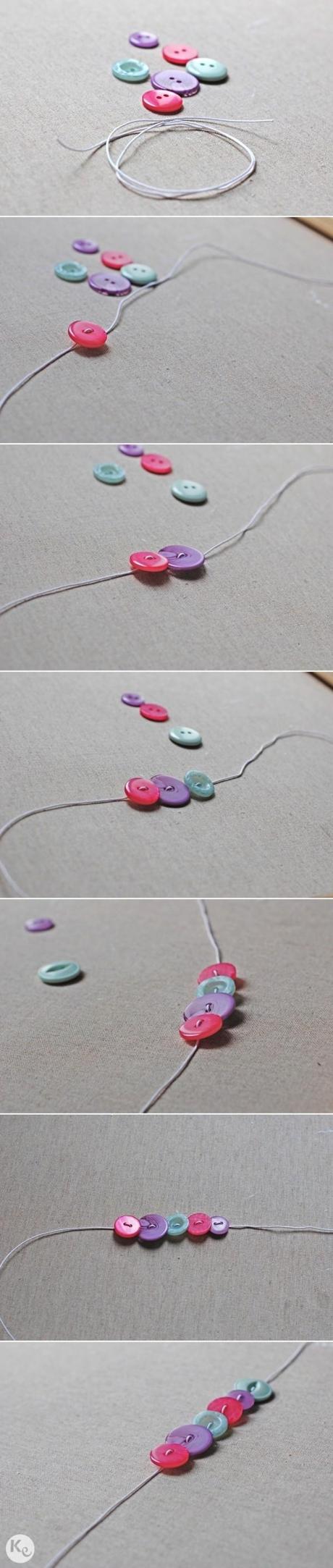 DIY 28-Servilleteros de botones/Buttoned napkin rings