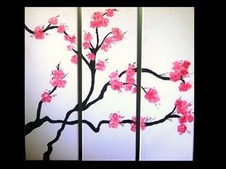 Pintando cerezo en flor