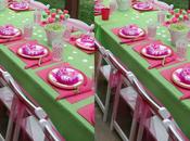 mesa cumpleaños fucsia verde