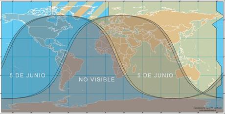Tránsito de Venus para el 5 de junio de 2012