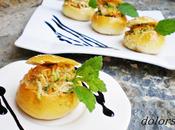 Panecillos rellenos pupurri crudités