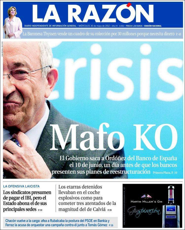 El Gobernador del Banco de España, dimite