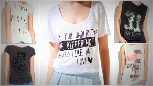 Camisetas con mensajes ♥ STREET STYLE