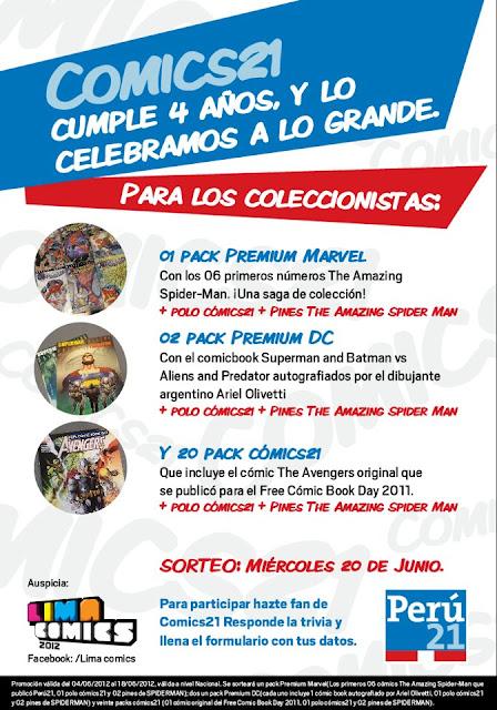 Ganate un Pack de Comics de colección por el aniversario de Comics Perú21