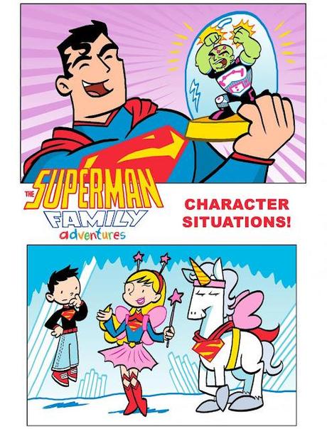 SUPERMAN FAMILY ADVENTURES: Diseños del nuevo comic para niños