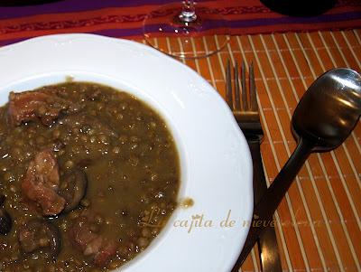 Lentejas pardinas con boletus by Rubi