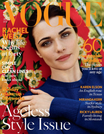 Rachel Weisz en portada de Vogue UK, Julio 2012