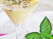 Batido mango pistachos jengibre confitado