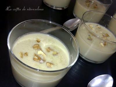 Natillas de plátano y nueces