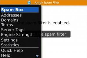 Defiende tu BlackBerry del SPAM con: Antair Spam Filter (Prueba por 30 dias)