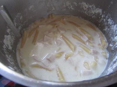 Macarrones a la carbonara ligeros