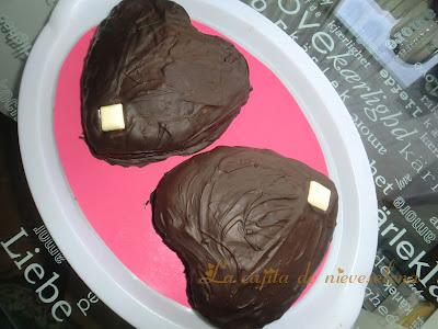 Tarta corazón de trufa y calabaza