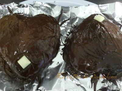 Tarta corazón de trufa y calabaza