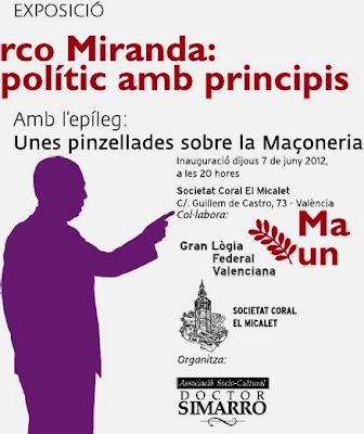 Homenaje en Valencia a Vicent Marco, alcalde republicano y masón