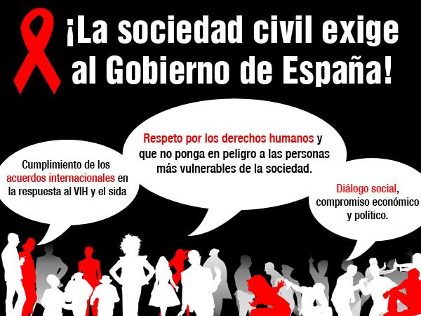 Concentración y lectura del manifiesto para denunciar la eliminación de fondos para la lucha contra el sida