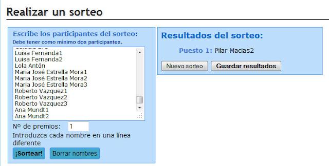 ¡Ganadora del sorteo de Eva Visnú!